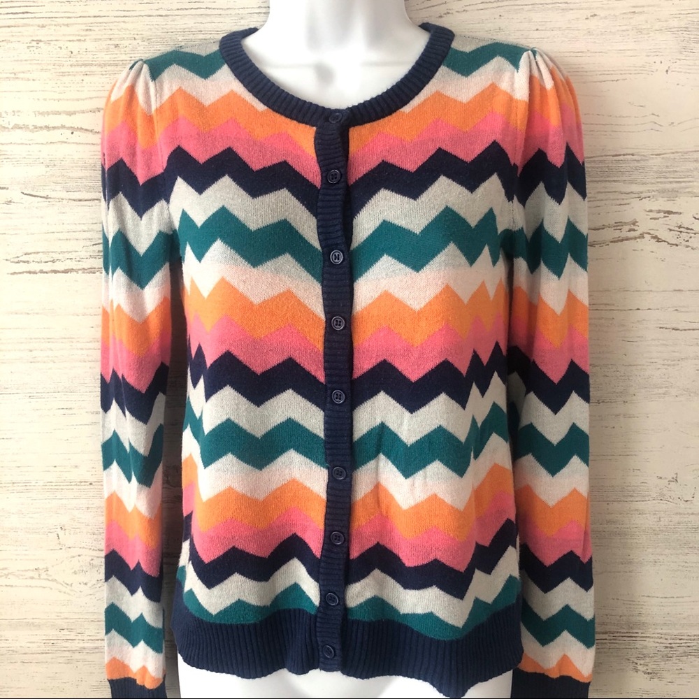 *3/$20* MODCLOTH Fervour Chevron Rainbow Cardigan